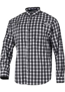 Columbia Brooklyn Nets Mens Black Heat Seal Super Tamiami LS T Long Sleeve Dress Shirt