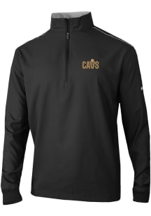 Columbia Cleveland Cavaliers Mens Black Heat Seal Bogey's Paradise Long Sleeve Qtr Zip Pullover