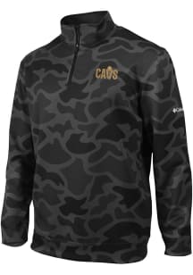 Columbia Cleveland Cavaliers Mens Black Heat Seal Camo Printed Wickham Hills Long Sleeve Qtr Zip P..