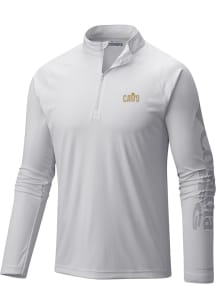Columbia Cleveland Cavaliers Mens White Heat Seal Terminal Tackle Long Sleeve Qtr Zip Pullover