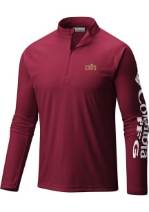 Columbia Cleveland Cavaliers Mens Red Heat Seal Terminal Tackle Long Sleeve Qtr Zip Pullover