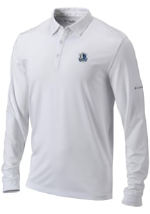 Columbia Dallas Mavericks Mens White Heat Seal Omni Wick Pin High Long Sleeve Polo Shirt