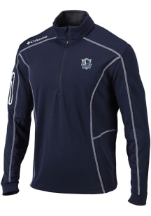 Columbia Dallas Mavericks Mens Navy Blue Heat Seal Omni Wick Shotgun Long Sleeve Qtr Zip Pullover