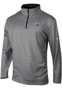 Columbia Dallas Mavericks Mens Grey Heat Seal Printed Wickham Hills Pullover Long Sleeve Qtr Zip P..