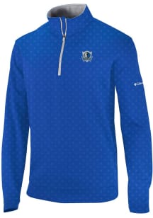 Columbia Dallas Mavericks Mens Blue Heat Seal Printed Wickham Hills Pullover Long Sleeve Qtr Zip P..