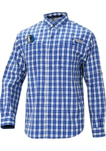 Columbia Dallas Mavericks Mens Blue Heat Seal Super Tamiami LS T Long Sleeve Dress Shirt