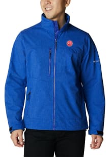 Columbia Detroit Pistons Mens Blue Heat Seal Ascender Medium Weight Jacket
