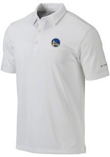 Columbia Golden State Warriors Mens White Heat Seal Omni Wick Drive Short Sleeve Polo