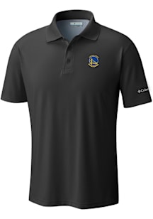 Columbia Golden State Warriors Mens Black Heat Seal Low Drag Offshore Polo Short Sleeve Polo