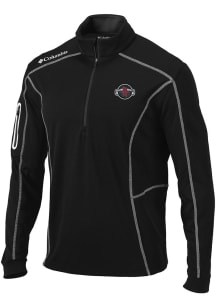 Columbia Houston Rockets Mens Black Heat Seal Omni Wick Shotgun Long Sleeve Qtr Zip Pullover