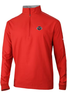 Columbia Houston Rockets Mens Red Heat Seal Bogey's Paradise Long Sleeve Qtr Zip Pullover