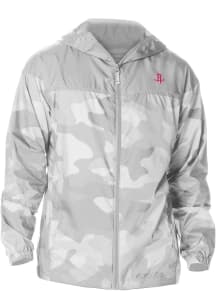 Columbia Houston Rockets Mens Grey Heat Seal Camo Flash Challenger Light Weight Jacket