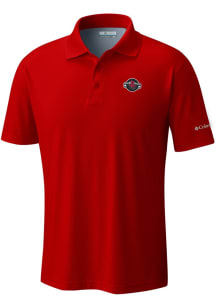 Columbia Houston Rockets Mens Red Heat Seal Low Drag Offshore Polo Short Sleeve Polo