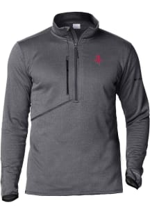 Columbia Houston Rockets Mens Black Heat Seal Park View Fleece Half Zip Pullover Long Sleeve Qtr Z..