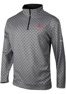 Columbia Houston Rockets Mens Grey Heat Seal Printed Wickham Hills Pullover Long Sleeve Qtr Zip Pu..