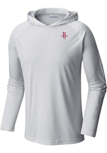 Columbia Houston Rockets Mens White Heat Seal Terminal Tackle Long Sleeve Hoodie