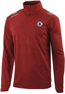 Columbia Los Angeles Clippers Mens Red Heat Seal Oakland Downs Long Sleeve Qtr Zip Pullover