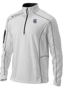 Columbia Los Angeles Clippers Mens White Heat Seal Omni Wick Shotgun Long Sleeve Qtr Zip Pullover