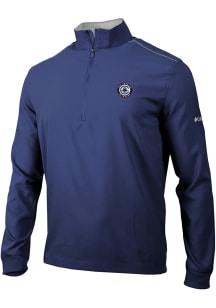 Columbia Los Angeles Clippers Mens Navy Blue Heat Seal Bogey's Paradise Long Sleeve Qtr Zip Pullov..