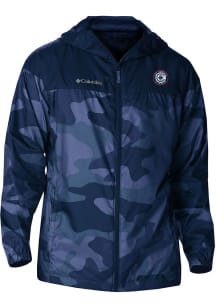 Columbia Los Angeles Clippers Mens Navy Blue Heat Seal Camo Flash Challenger Light Weight Jacket