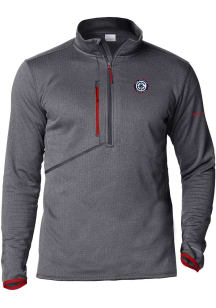 Columbia Los Angeles Clippers Mens Red Heat Seal Park View Fleece Half Zip Pullover Long Sleeve Qt..