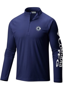Columbia Los Angeles Clippers Mens Navy Blue Heat Seal Terminal Tackle Long Sleeve Qtr Zip Pullove..