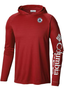 Columbia Los Angeles Clippers Mens Red Heat Seal Terminal Tackle Long Sleeve Hoodie