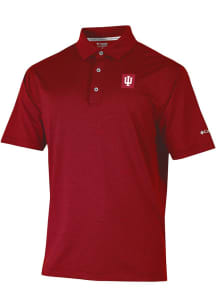 Mens Indiana Hoosiers Red Columbia Sand Tee Polo Short Sleeve Polo Shirt