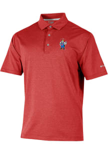 Mens Nebraska Cornhuskers Red Columbia Sand Tee Polo Short Sleeve Polo Shirt
