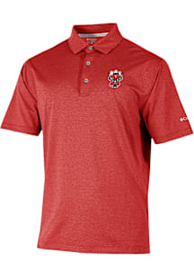 Columbia Texas Tech Red Raiders Mens Red Sand Tee Polo Short Sleeve Polo