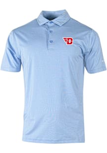 Columbia Dayton Flyers Mens White Double Hit Polo Short Sleeve Polo
