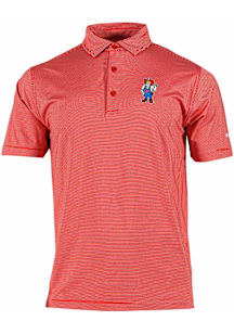 Columbia Nebraska Cornhuskers Mens Red Double Hit Polo Short Sleeve Polo