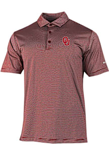 Columbia Oklahoma Sooners Mens Red Double Hit Polo Short Sleeve Polo