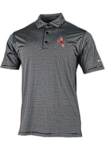 Columbia Arizona State Sun Devils Mens Black Double Hit Polo Short Sleeve Polo