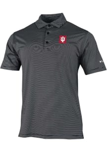 Mens Indiana Hoosiers Black Columbia Double Hit Polo Short Sleeve Polo Shirt