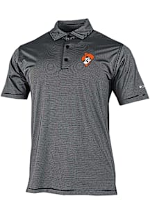 Columbia Oklahoma State Cowboys Mens Black Double Hit Polo Short Sleeve Polo