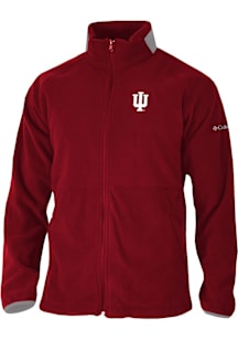 Mens Indiana Hoosiers Red Columbia Everest Ridge Fleece Medium Weight Jacket