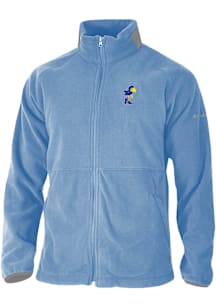 Columbia Kansas Jayhawks Mens White Everest Ridge Fleece Medium Weight Jacket