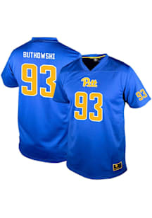 Trey Butkowski Genuine Collective Mens Blue Pitt Panthers NIL Football Jersey