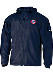 Columbia Chicago Cubs Mens Navy Blue Prodigy Windbreaker Light Weight Jacket