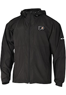 Columbia Philadelphia Flyers Mens Black Prodigy Windbreaker Light Weight Jacket