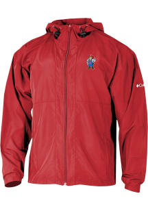 Mens Nebraska Cornhuskers Red Columbia Prodigy Windbreaker Light Weight Jacket