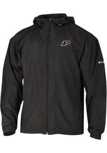 Mens Purdue Boilermakers Black Columbia Prodigy Windbreaker Light Weight Jacket
