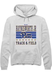 Mark  Jr Haynesworth Rally Mens White Pitt Panthers NIL Striped Player Hood
