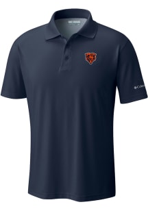 Columbia Chicago Bears Mens Navy Blue Heat Seal Low Drag Offshore Polo Short Sleeve Polo
