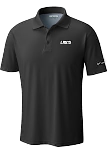 Columbia Detroit Lions Mens Black Heat Seal Low Drag Offshore Polo Short Sleeve Polo