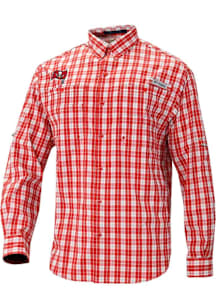 Columbia Tampa Bay Buccaneers Mens Red Heat Seal Super Tamiami LS T Long Sleeve Dress Shirt