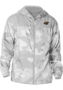 Columbia Minnesota Wild Mens Grey Heat Seal Camo Flash Challenger Light Weight Jacket