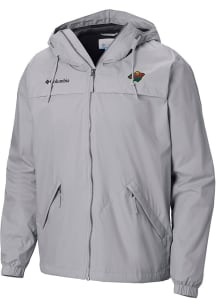 Columbia Minnesota Wild Mens Grey Heat Seal Oroville Creek Lined Jacket Medium Weight Jacket