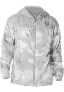 Columbia Seattle Kraken Mens Grey Heat Seal Camo Flash Challenger Light Weight Jacket